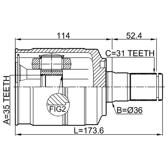 1211-DMLH - Joint Kit, drive shaft 