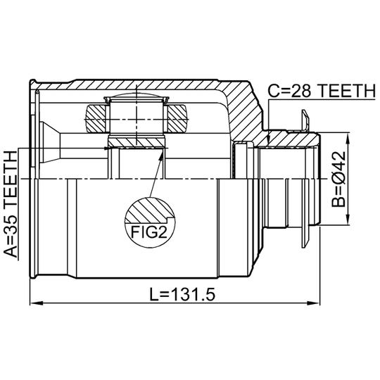 1211-DMRH - Joint Kit, drive shaft 