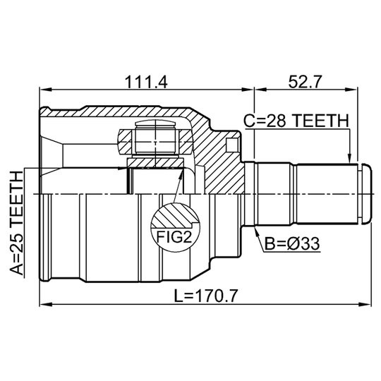 1211-IX35AT - Joint Kit, drive shaft 