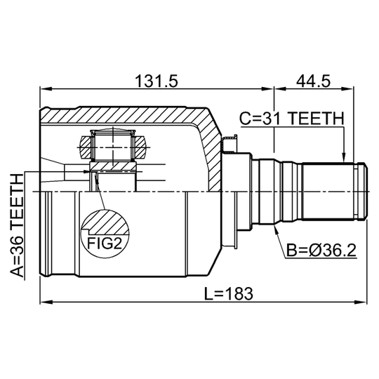 1211-IX55LH - Joint Kit, drive shaft 