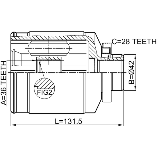 1211-IX55RH - Joint Kit, drive shaft 