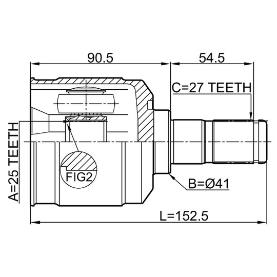 1211-SANFE24 - Joint Kit, drive shaft 