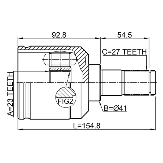 1211-SANFEBBR - Joint Kit, drive shaft 