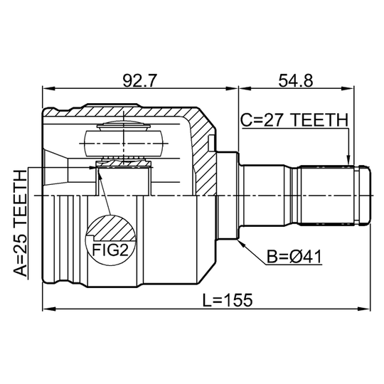 1211-SANFER - Ledsats, drivaxel 