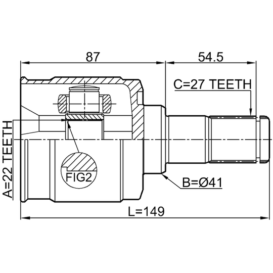 1211-SD11MT - Joint Kit, drive shaft 