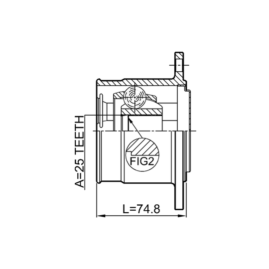 1211-TERD4RH - Joint Kit, drive shaft 