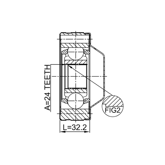 1211-TERSHA - Joint, propshaft 