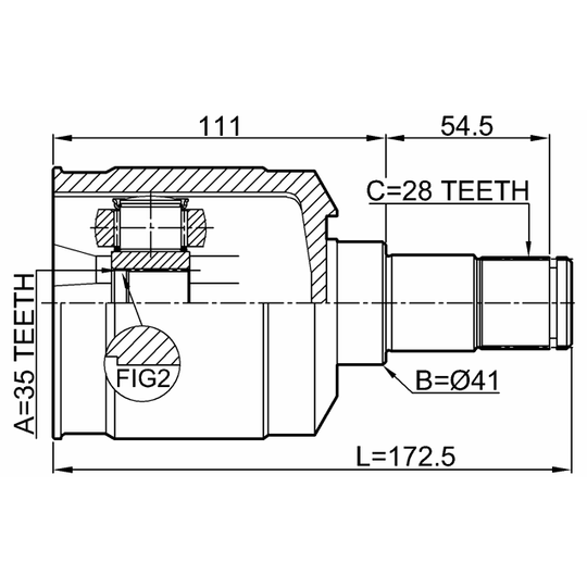 1211-TUCMT - Joint Kit, drive shaft 