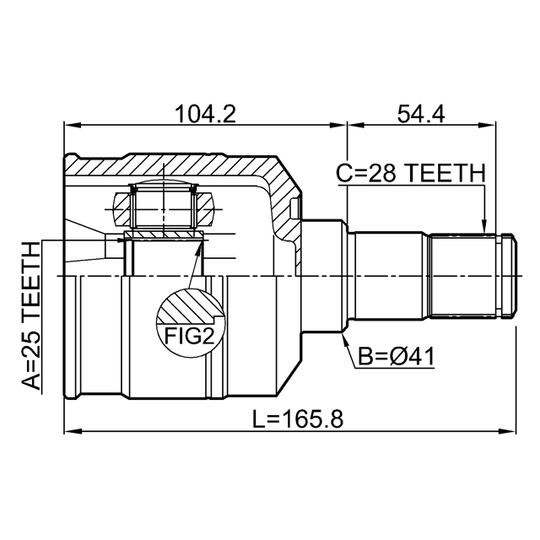 1211-XGLH - Joint Kit, drive shaft 