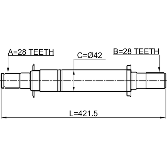 1212-CM10AT2WD - Vetoakseli 