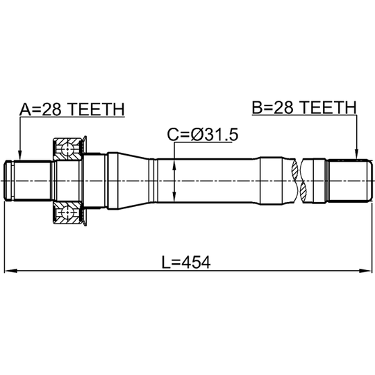 1212-CMMT4WD - Drive Shaft 