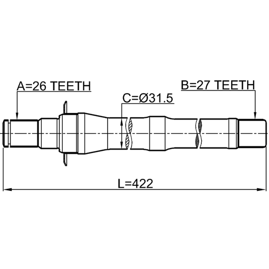 1212-IX35MT5 - Drivaxel 