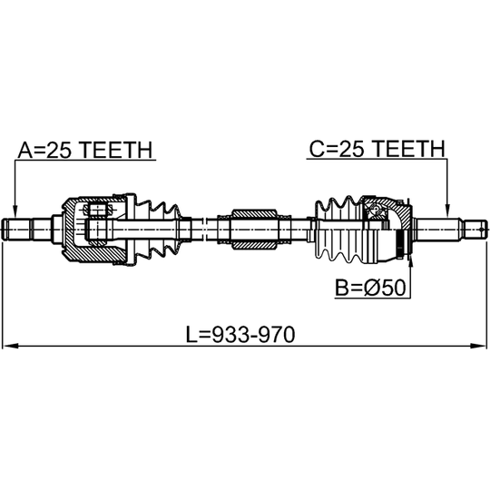 1214-CAMTRH - Drive Shaft 