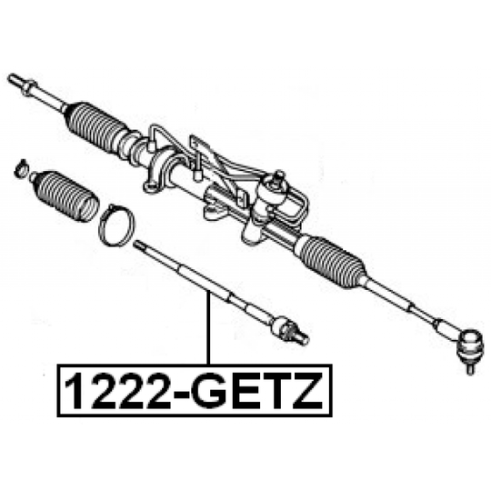 1222-GETZ - Tie Rod Axle Joint 