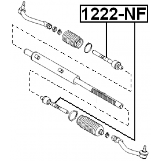 1222-NF - Tie Rod Axle Joint 