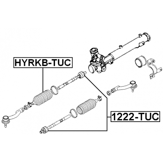 1222-TUC - Tie Rod Axle Joint 