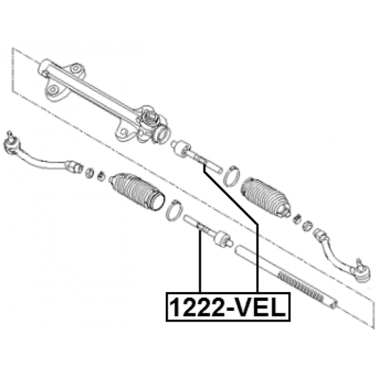 1222-VEL - Tie Rod Axle Joint 