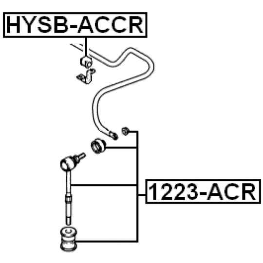 1223-ACR - Rod/Strut, stabiliser 