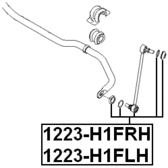 1223-H1FLH - Rod/Strut, stabiliser 
