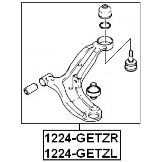 1224-GETZL - Track Control Arm 