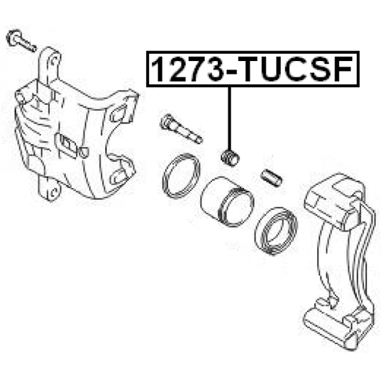 1273-TUCSF-PCS10 - Bellow, brake caliper guide 