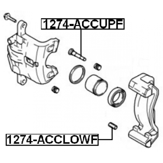 1274-ACCLOWF - Guide Bolt, brake caliper 