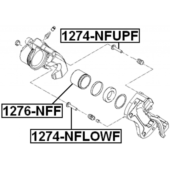 1274-NFLOWF - Guide Bolt, brake caliper 