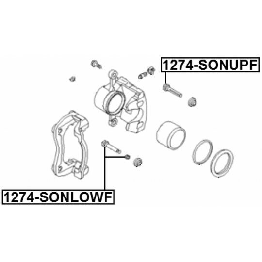 1274-SONLOWF - Guide Bolt, brake caliper 
