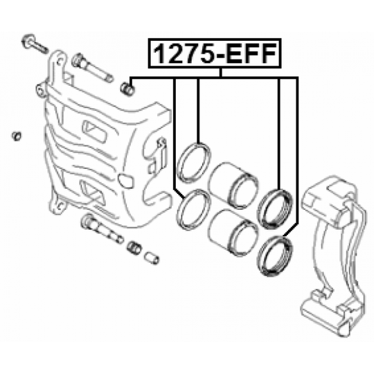 1275-EFF - Repair Kit, brake caliper 