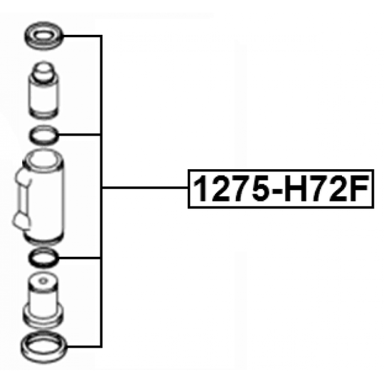 1275-H72F - Remondikomplekt, Pidurisadul 