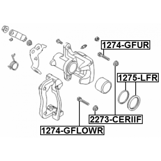 1275-LFR - Repair Kit, brake caliper 