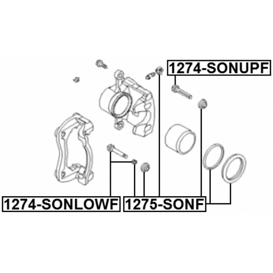 1275-SONF - Korjaussarja, jarrusatula 