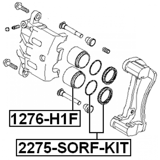 1276-H1F - Piston, brake caliper 