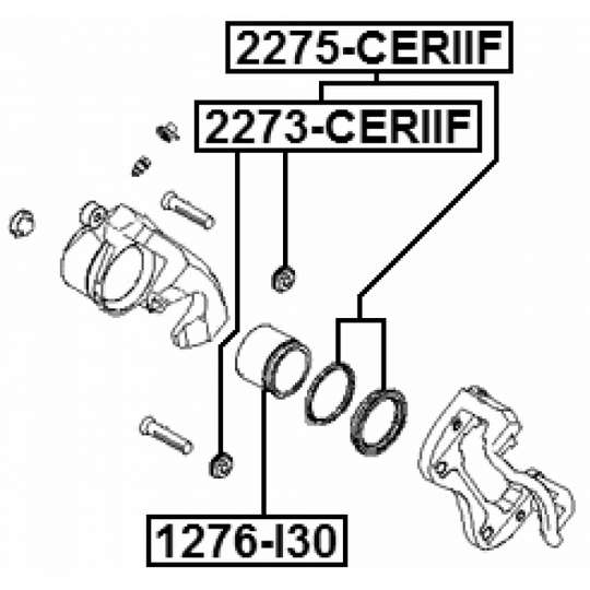 1276-I30 - Piston, brake caliper 