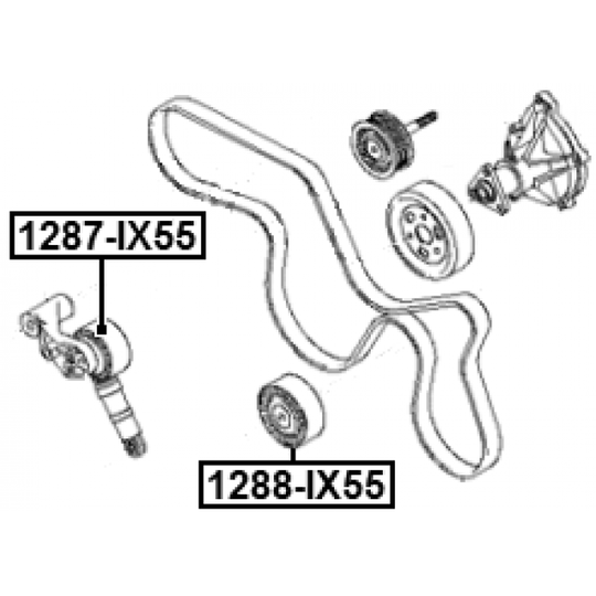 1288-IX55 - Deflection/Guide Pulley, v-ribbed belt 