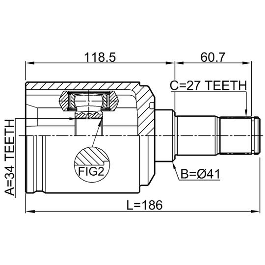 1411-KORMTLH - Joint Kit, drive shaft 