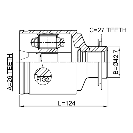 1411-NARH - Joint Kit, drive shaft 