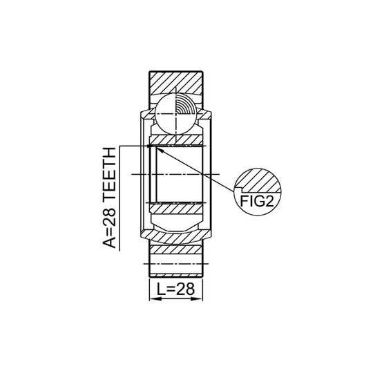 1411-REXR - Joint Kit, drive shaft 