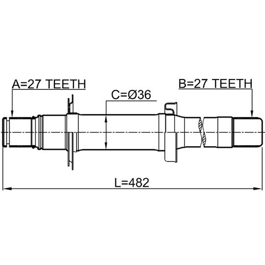 1412-ACTWD1RH - Drive Shaft 