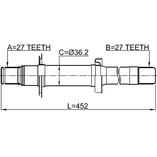 1412-ACTWD2RH - Drivaxel 