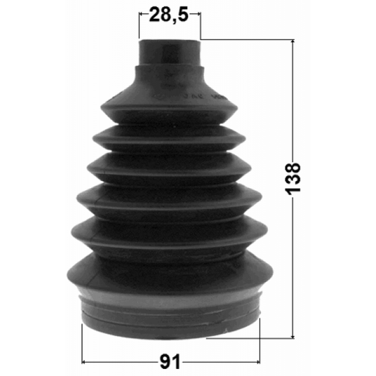 1417P-ROD - Paljekumisarja, vetoakseli 