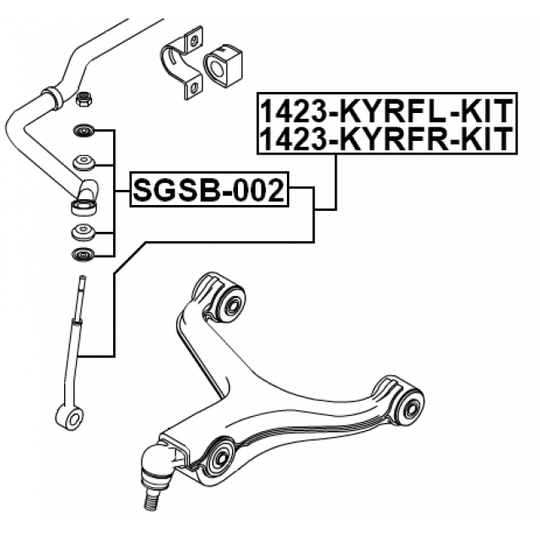 1423-KYRFR-KIT - Rod/Strut, stabiliser 