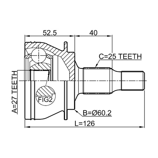 1610-245 - Joint Kit, drive shaft 