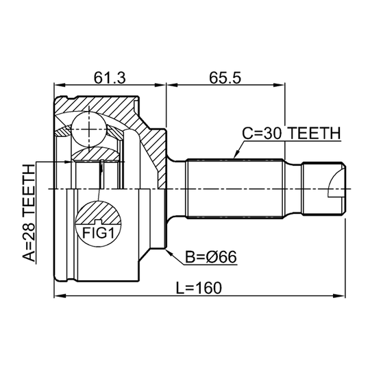 1610-639 - Joint Kit, drive shaft 