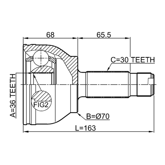 1610-W639R - Joint Kit, drive shaft 