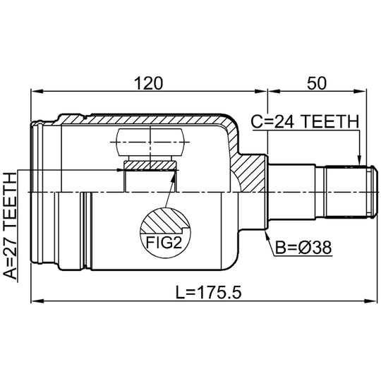 1611-211RH - Joint Kit, drive shaft 