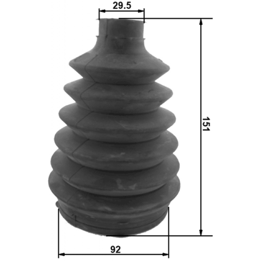 1617P-163 - Kaitsekummikomplekt, veovõll 