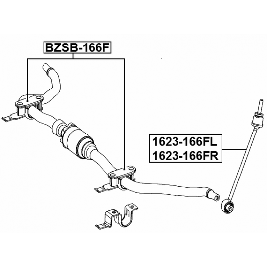 1623-166FL - Rod/Strut, stabiliser 