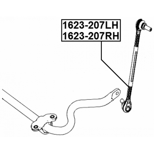1623-207LH - Rod/Strut, stabiliser 