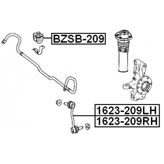 1623-209LH - Rod/Strut, stabiliser 